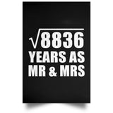 94th Anniversary Square Root of 8836 Years As Mr & Mrs - Poster Portrait