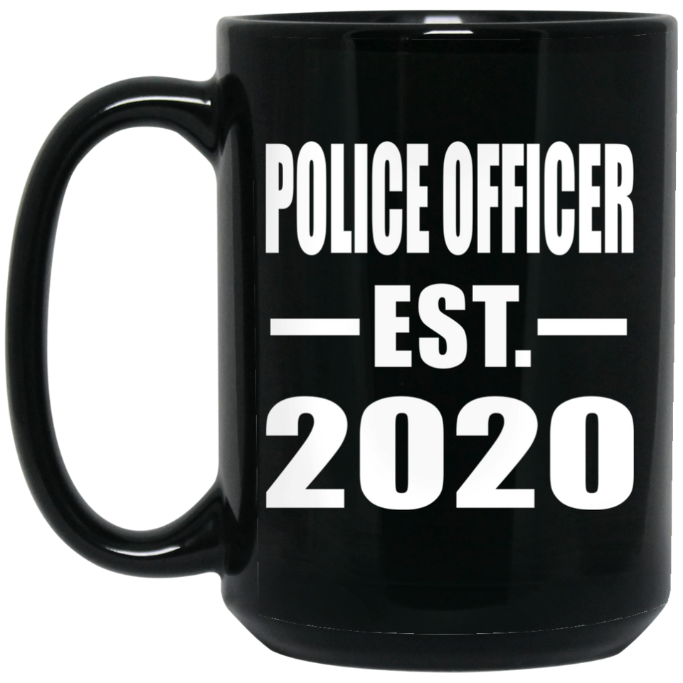 Police Officer Established EST. 2020 - 15oz Coffee Mug Black