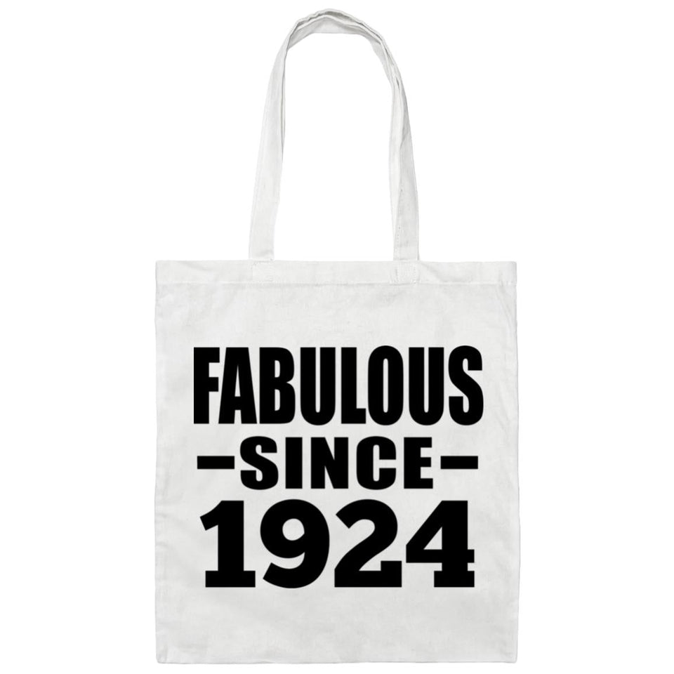 100th Birthday Fabulous Since 1924 - Tote Bag White