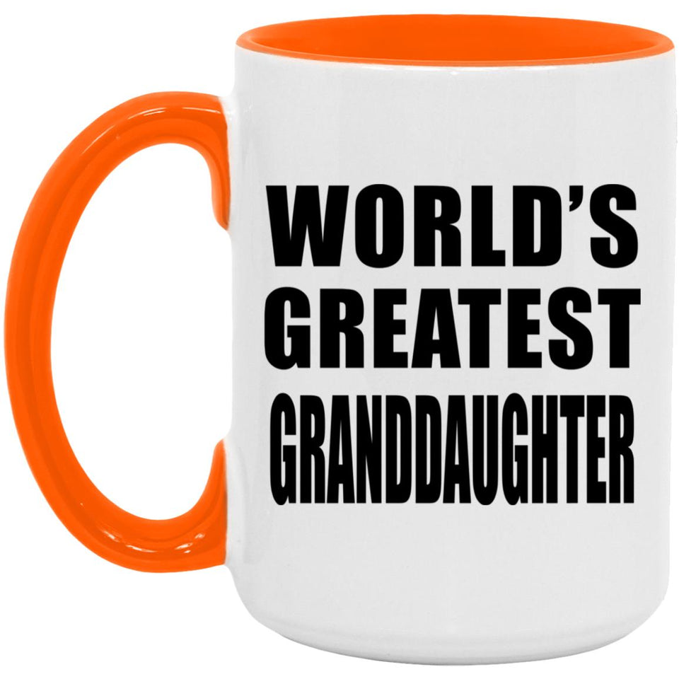 World's Greatest Granddaughter - 15oz Accent Mug Orange