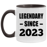 1st Birthday Legendary Since 2023 - 11oz Accent Mug Black