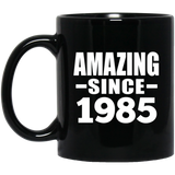 39th Birthday Amazing Since 1985 - 11 Oz Coffee Mug Black