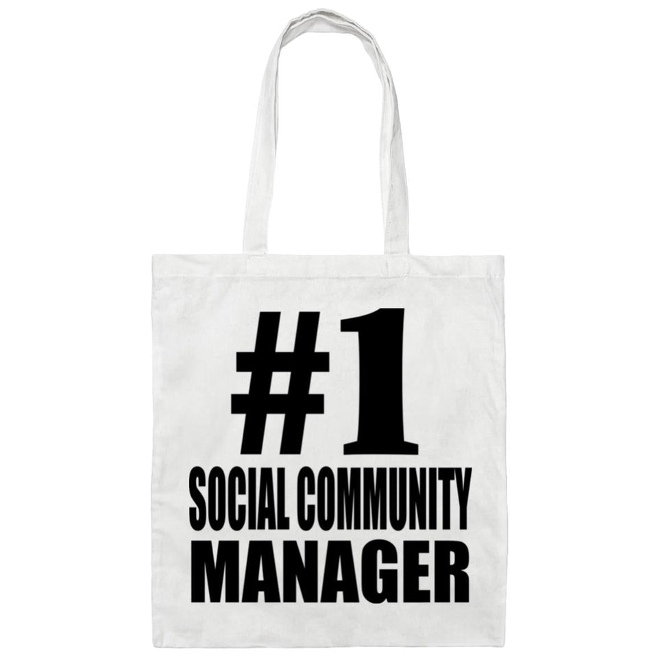 Number One #1 Social Community Manager - Tote Bag White