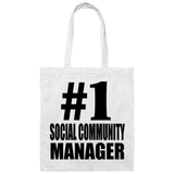 Number One #1 Social Community Manager - Tote Bag White