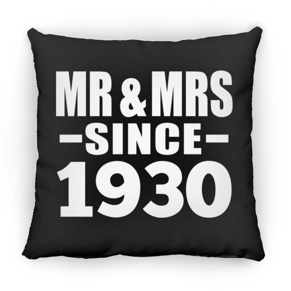 94th Anniversary Mr & Mrs Since 1930 - Throw Pillow Black