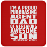 Proud Purchasing Agent Dad Of Awesome Son - Drink Coaster