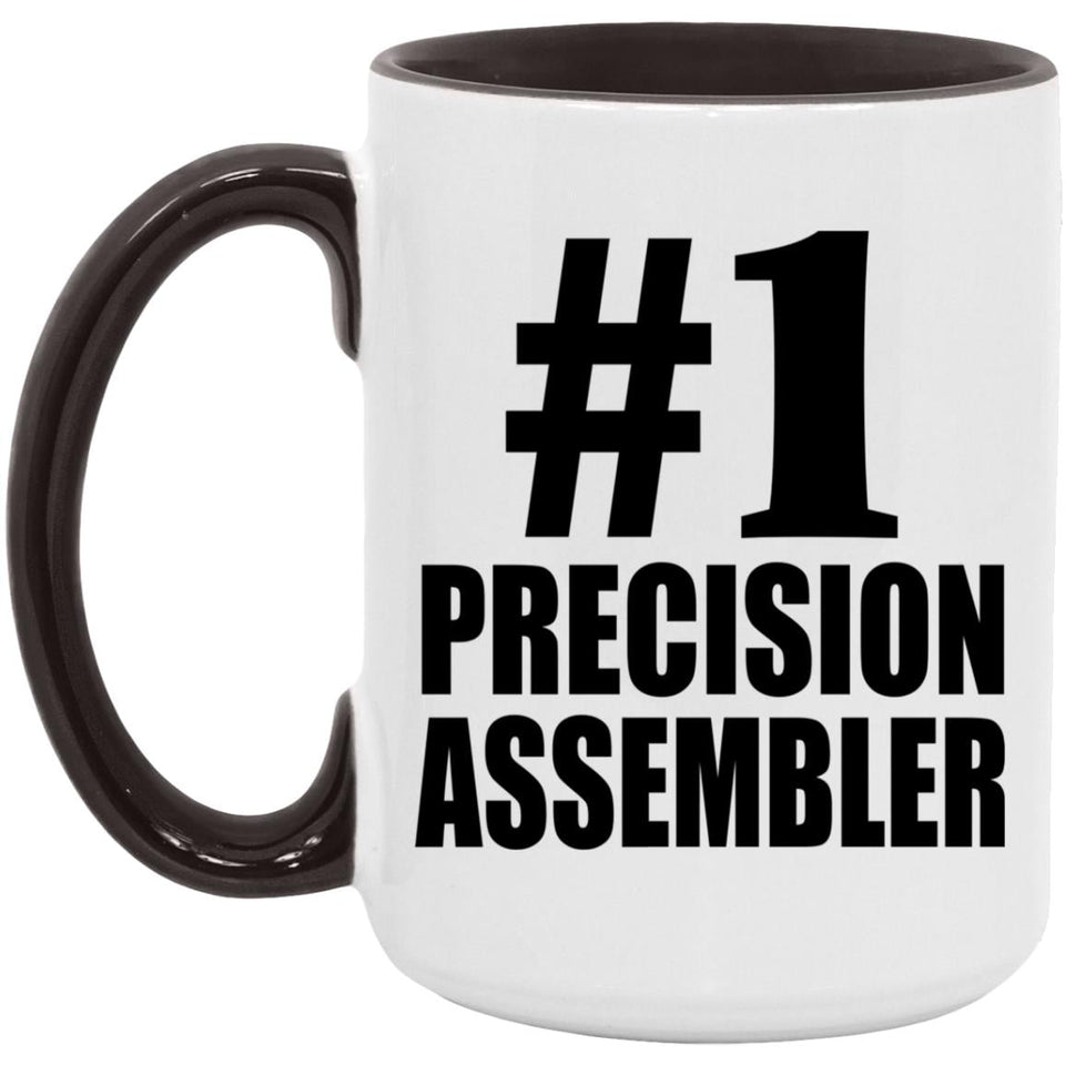 Number One #1 Precision Assembler - 15oz Accent Mug Black