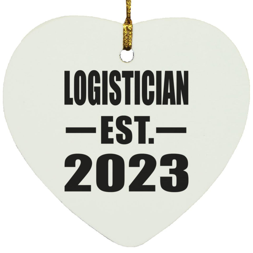 Logistician Established EST. 2023 - Heart Ornament