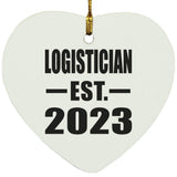 Logistician Established EST. 2023 - Heart Ornament