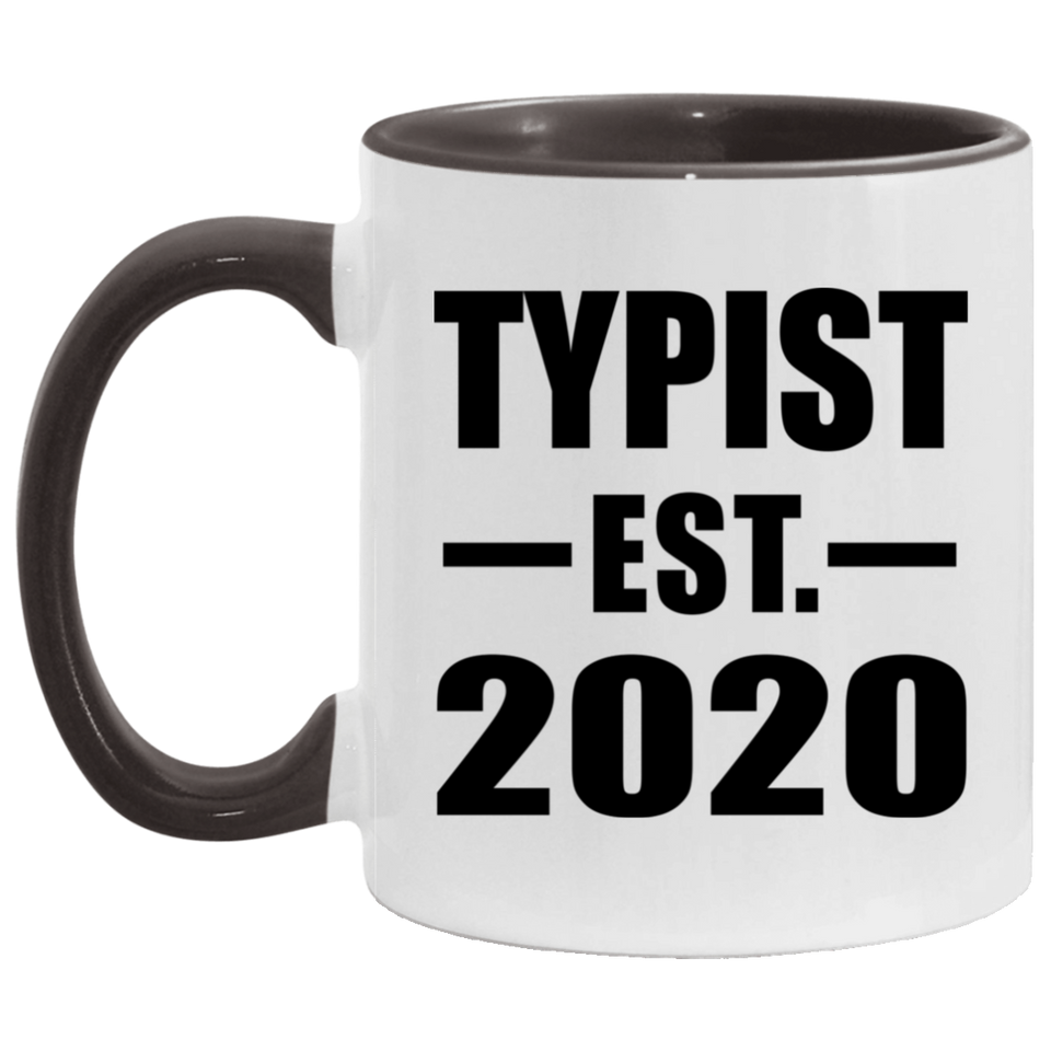 Typist Established EST. 2020 - 11oz Accent Mug Black