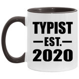 Typist Established EST. 2020 - 11oz Accent Mug Black
