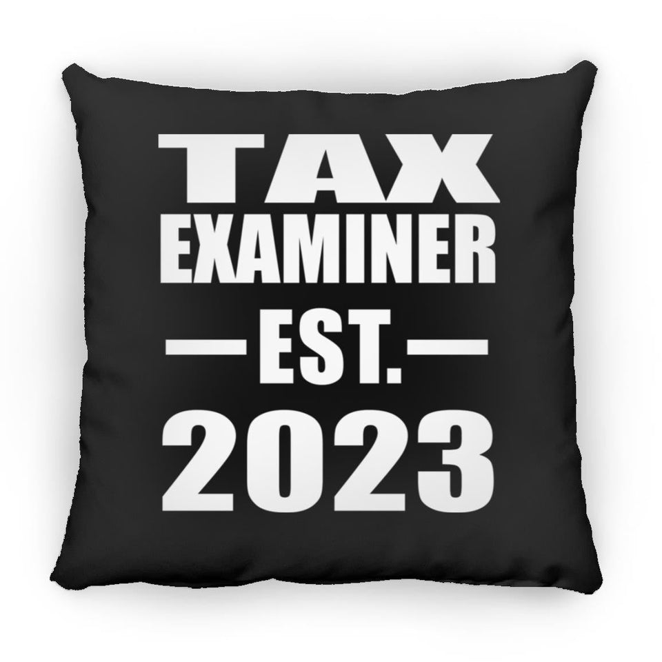 Tax Examiner Established EST. 2023 - Throw Pillow Black