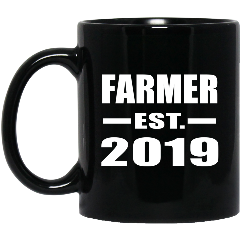 Farmer Established EST. 2019 - 11oz Coffee Mug Black