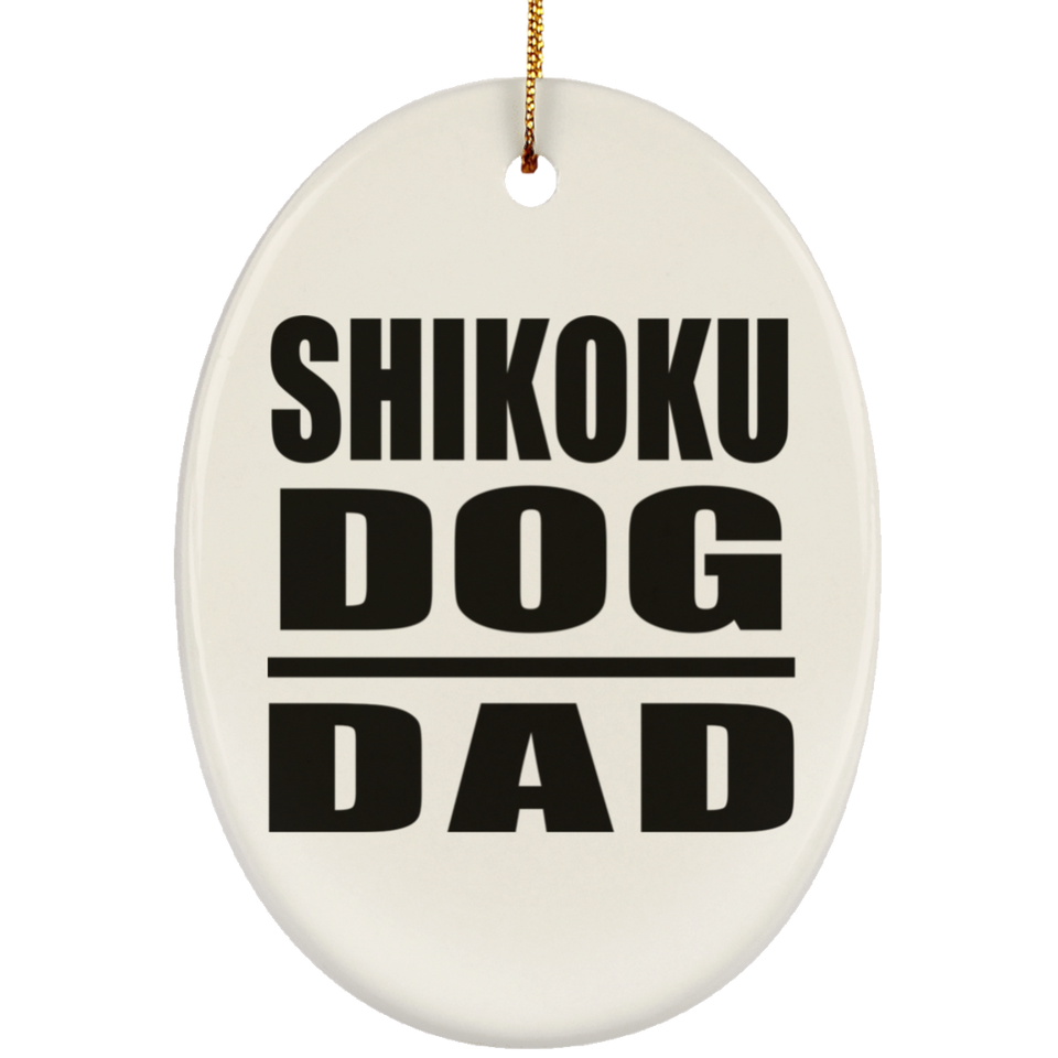 Shikoku Dog Dad - Oval Ornament