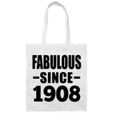 116th Birthday Fabulous Since 1908 - Tote Bag White