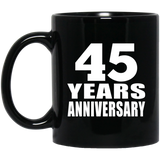 45th Anniversary 45 Years - 11 Oz Coffee Mug Black