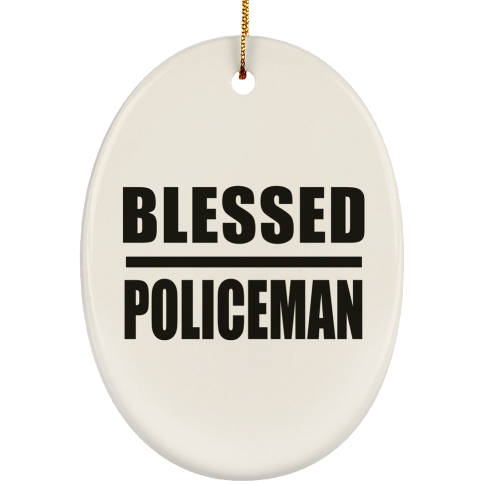 Blessed Policeman - Oval Ornament