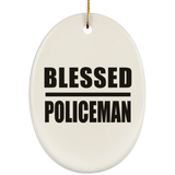 Blessed Policeman - Oval Ornament