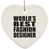 World's Best Fashion Designer - Heart Ornament