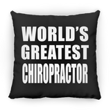 World's Greatest Chiropractor - Throw Pillow Black