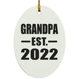 Grandpa Established EST. 2022 - Oval Ornament