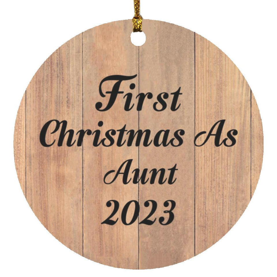 First Christmas As Aunt 2023 - Circle Ornament C