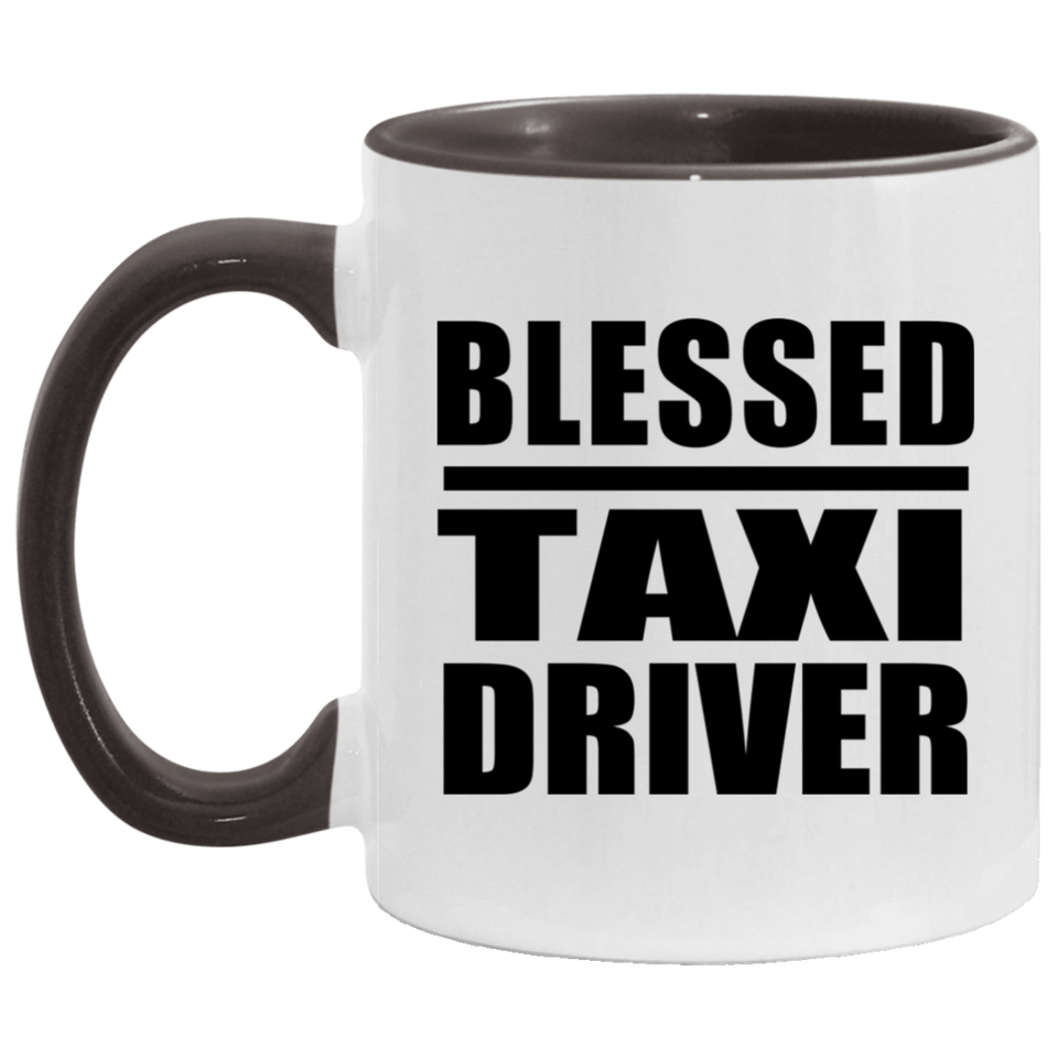 Blessed Taxi Driver - 11oz Accent Mug Black