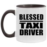Blessed Taxi Driver - 11oz Accent Mug Black