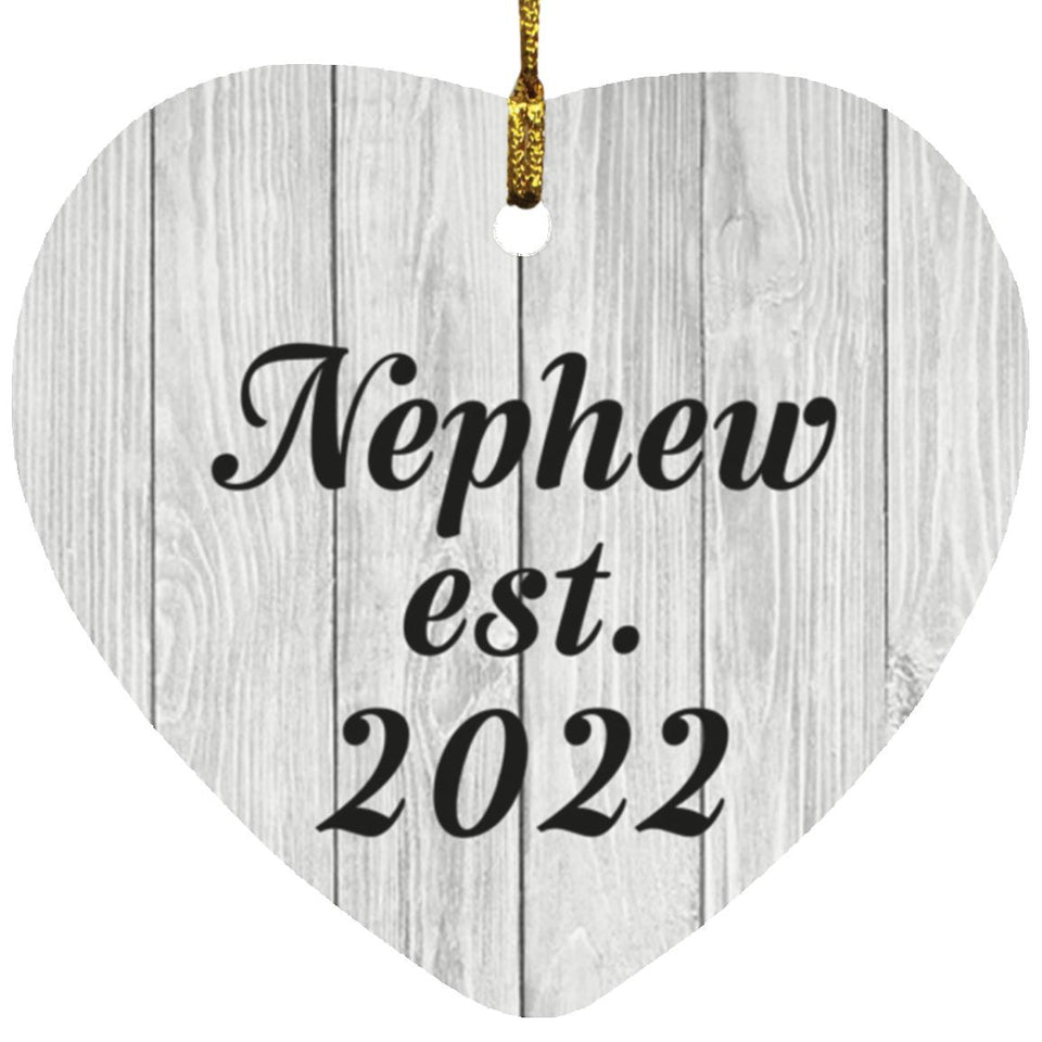 Nephew Established Est. 2022 - Heart Ornament F