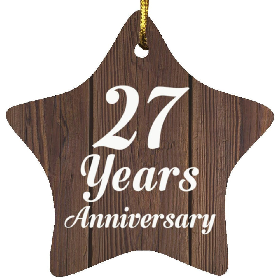27th Anniversary 27 Years Anniversary - Star Ornament D