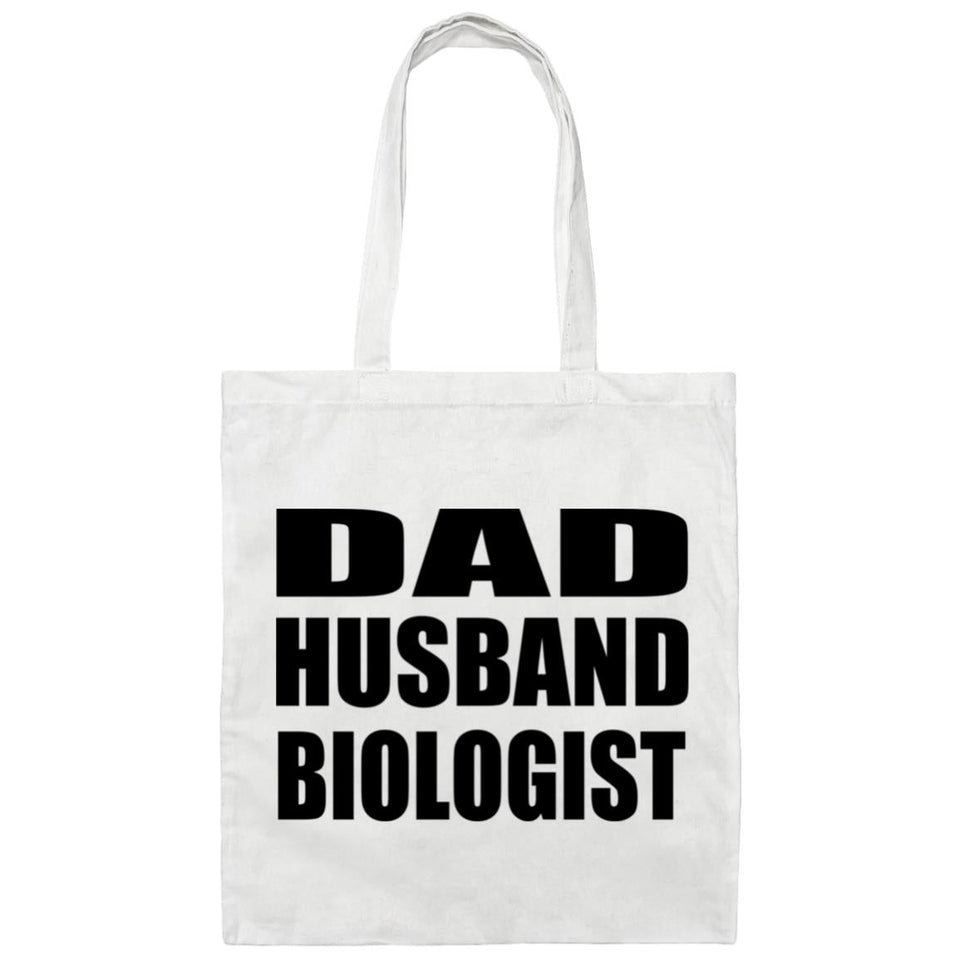 Dad Husband Biologist - Tote Bag White