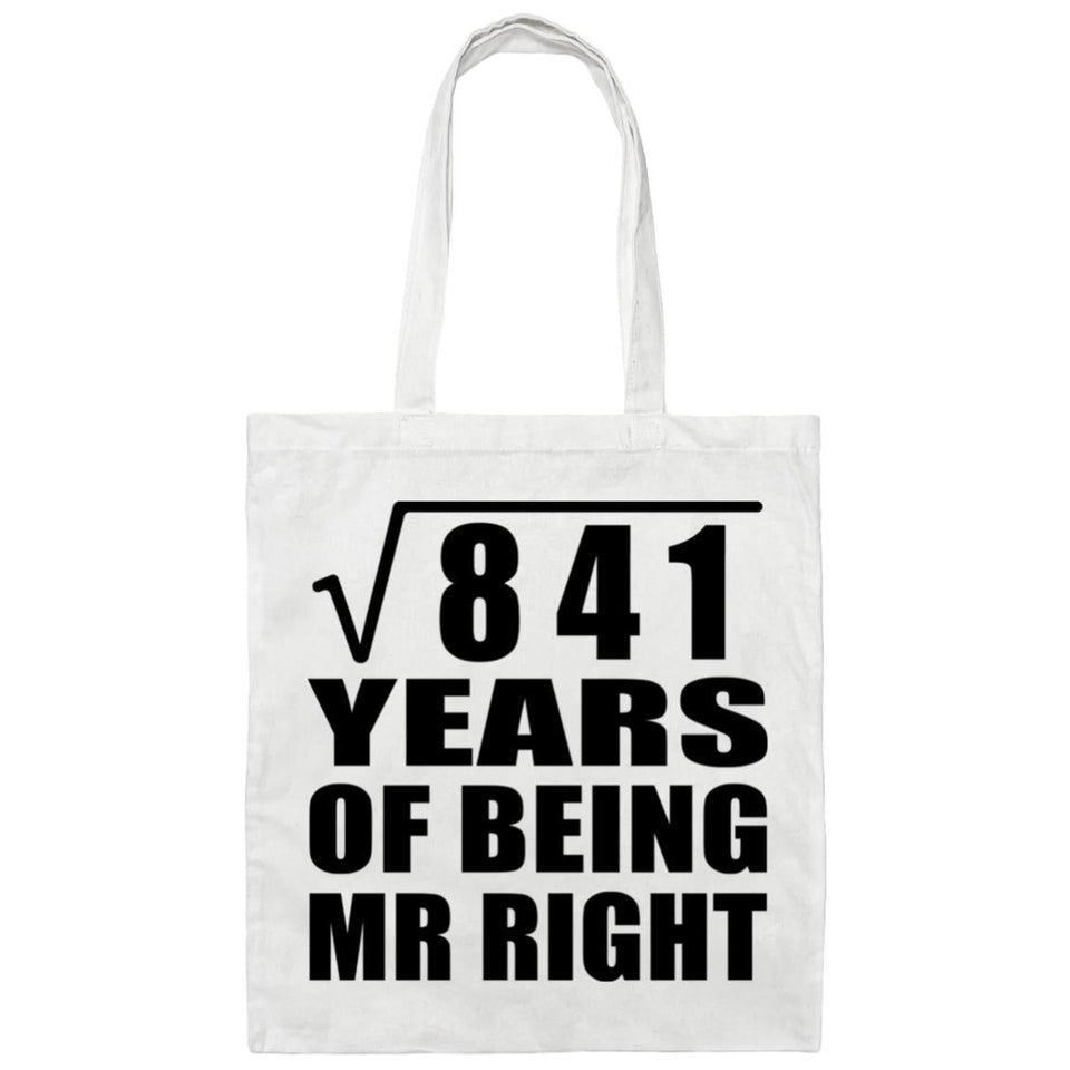 29th Anniversary Square Root of 841 Years of Being Mr Right - Tote Bag White