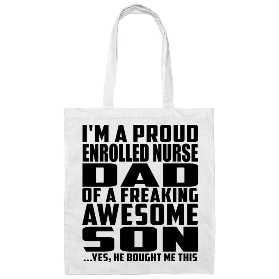 Proud Enrolled Nurse Dad Of Awesome Son - Tote Bag White
