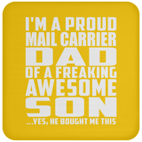 Proud Mail Carrier Dad Of Awesome Son - Drink Coaster