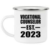 Vocational Counselor Established EST. 2023 - 12oz Camping Mug
