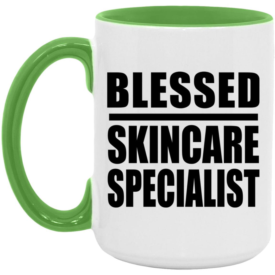 Blessed Skincare Specialist - 15oz Accent Mug Green