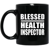 Blessed Health Inspector - 11oz Coffee Mug Black