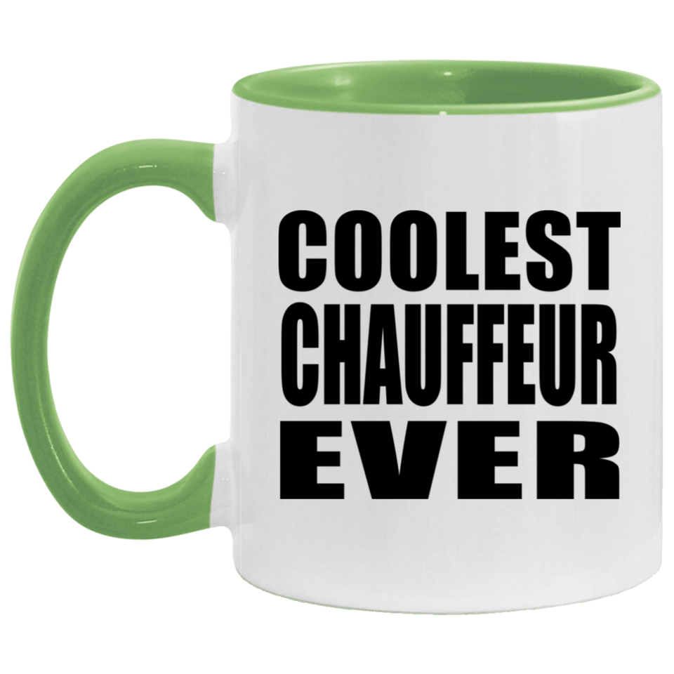 Coolest Chauffeur Ever - 11oz Accent Mug Green