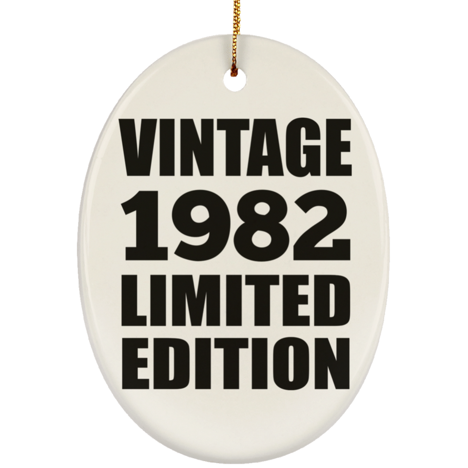 42nd Birthday Vintage 1982 Limited Edition - Oval Ornament