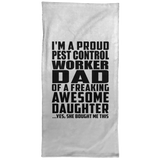 Proud Pest Control Worker Dad Of Awesome Daughter - Hand Towel