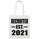 Recruiter Established EST. 2021 - Tote Bag White
