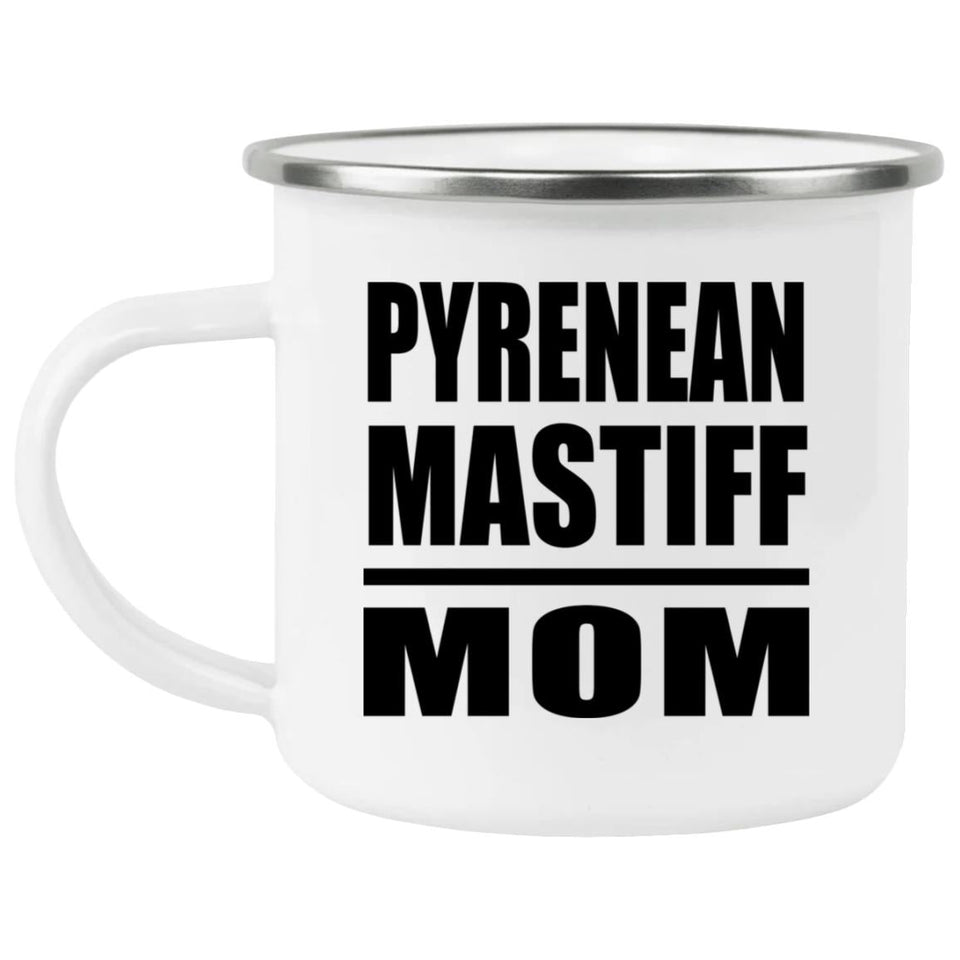 Pyrenean Mastiff Mom - 12oz Camping Mug