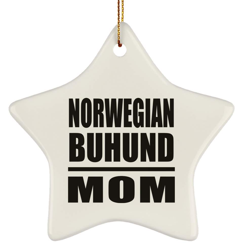 Norwegian Buhund Mom - Star Ornament