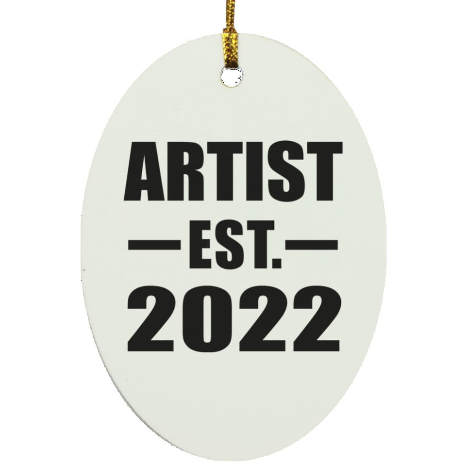 Artist Established EST. 2022 - Oval Ornament