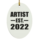 Artist Established EST. 2022 - Oval Ornament