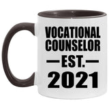 Vocational Counselor Established EST. 2021 - 11oz Accent Mug Black