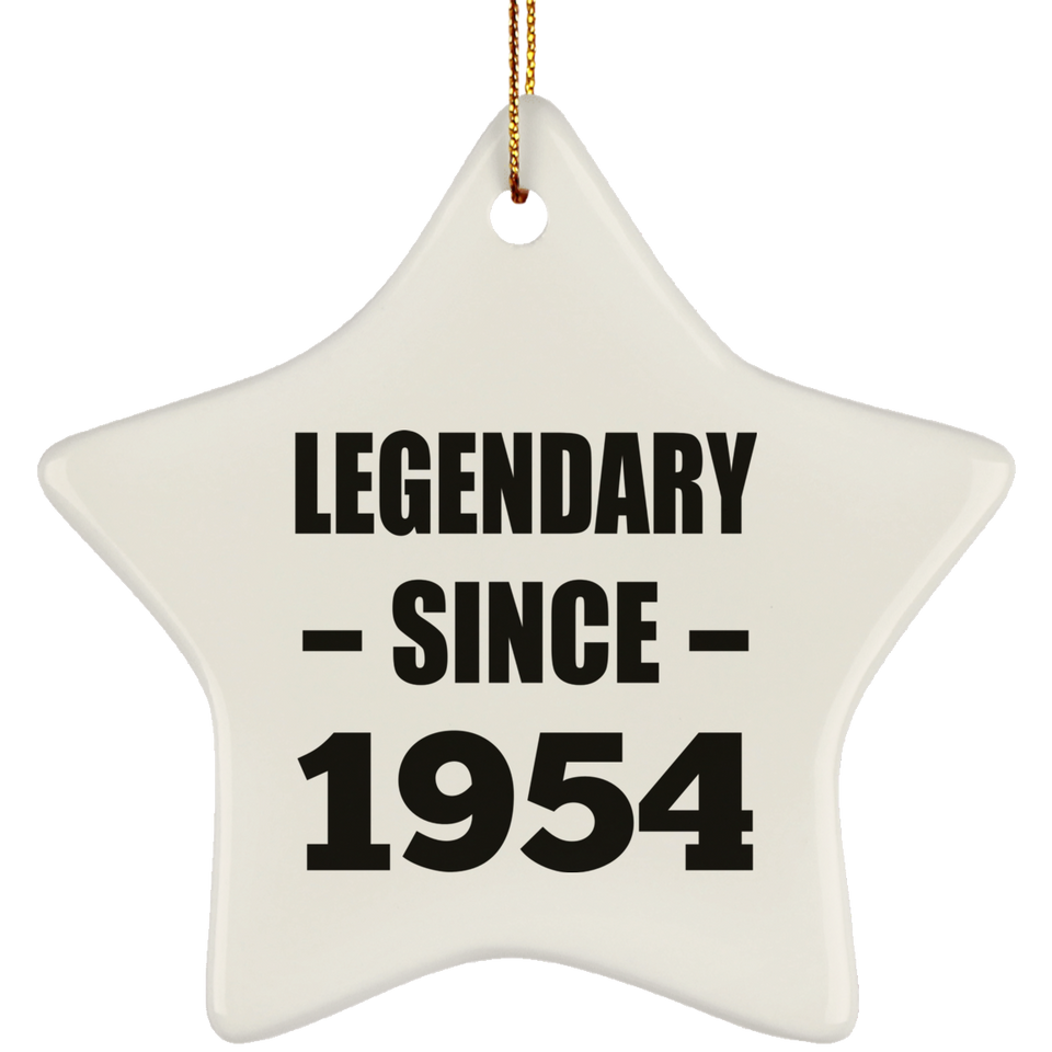 70th Birthday Legendary Since 1954 - Star Ornament