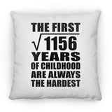 34th Birthday Square Root of 1156 Years of Childhood - Throw Pillow