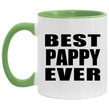 Best Pappy Ever - 11oz Accent Mug Green