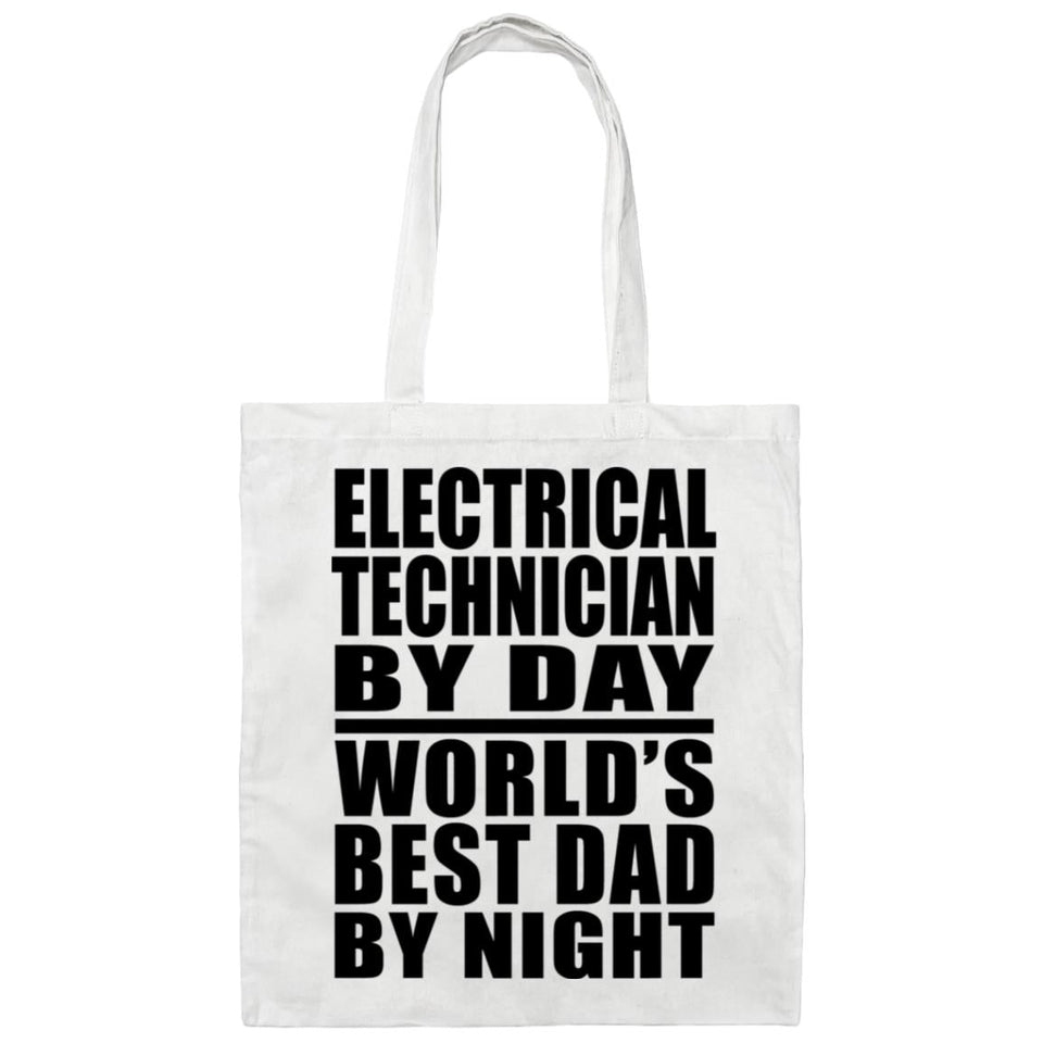 Electrical Technician By Day World's Best Dad By Night - Tote Bag White